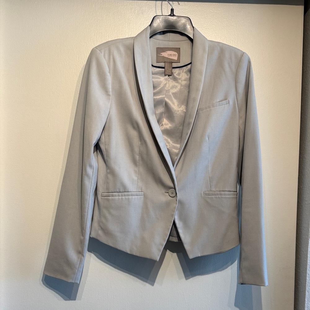 Forever 21 Light Women’s Gray Blazer Small